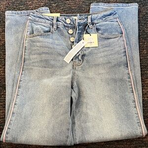 Stylish High Rise Straight Light Blue Jeans for Women